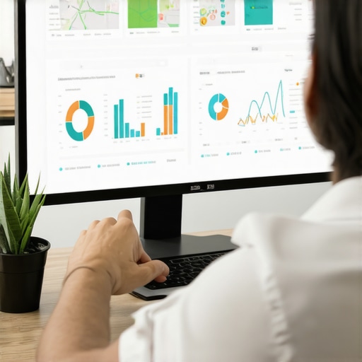 Person reviewing local SEO performance data on a computer