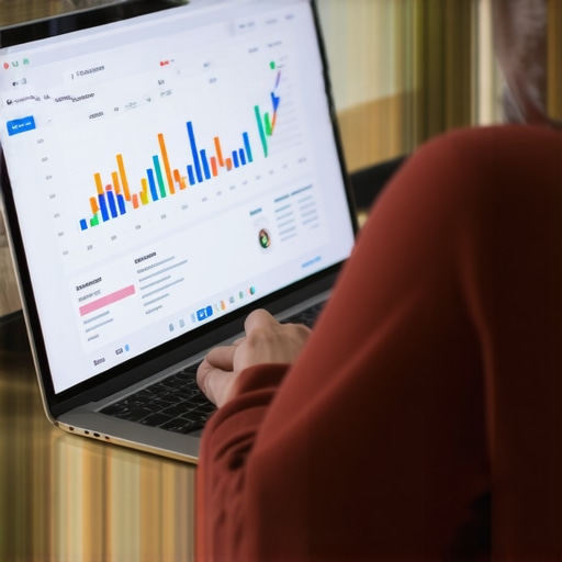 Person managing GMB profile with SEO tools and analytics