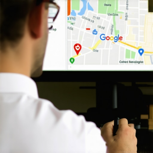 Strategist reviewing local SEO and Maps visibility data
