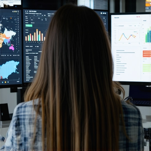 Individual reviewing local SEO performance metrics on a laptop.