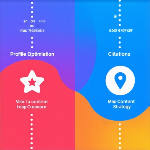 A detailed infographic showing steps to improve local map pack rankings