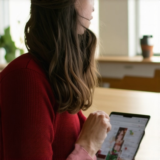 Business owner updating GMB profile with reviews and keywords