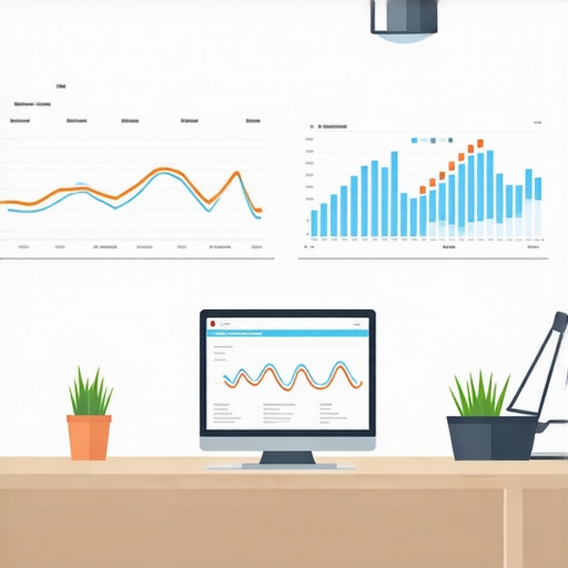 Business owner analyzing local SEO and Google My Business analytics on their computer