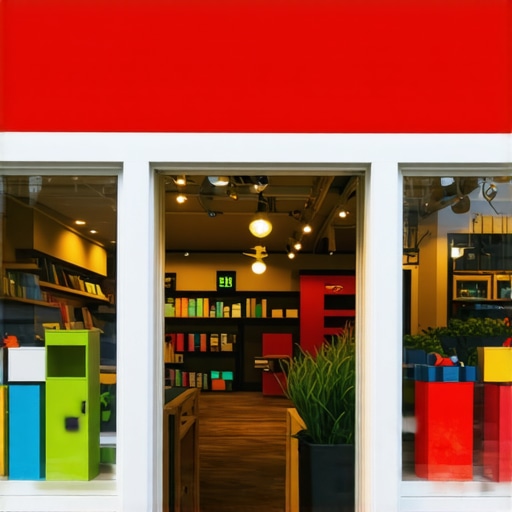 A high-resolution photo of a well-lit storefront with vibrant signage, suitable for Google My Business