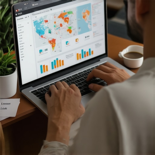 Person analyzing local SEO and Google Maps rankings using digital tools.