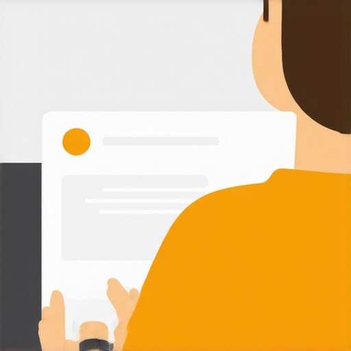 Business owner working on GMB profile enhancement.