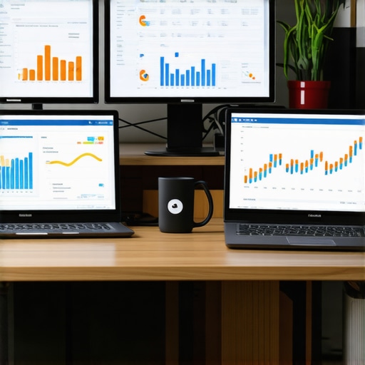 Screens displaying SEO analytics and citation management tools for local business visibility.