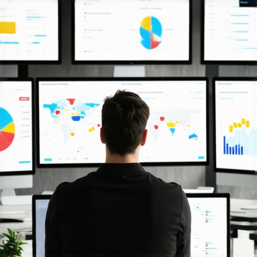 A person reviewing Google My Business analytics and citation data using various SEO tools.