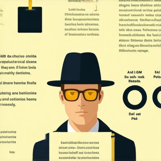 A detective holding a magnifying glass over charts and graphs of GMB metrics.