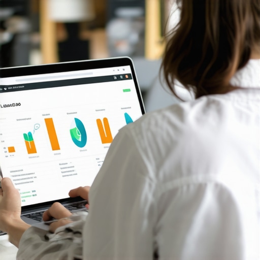 Person reviewing local SEO performance metrics on a laptop.