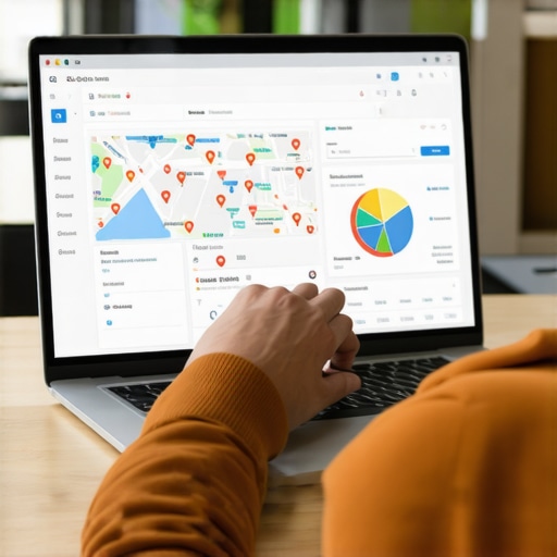Person reviewing Google Maps insights and analytics on a computer screen for local SEO strategy