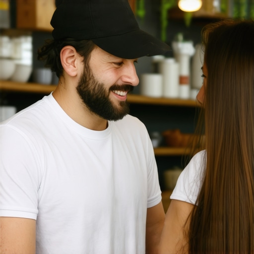 Business owner interacting with customers in a vibrant neighborhood store, illustrating genuine engagement