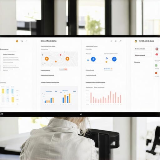 Person analyzing local SEO metrics on a computer screen