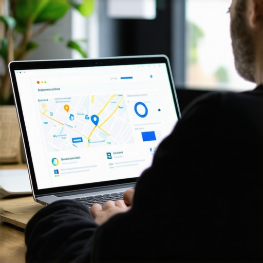 Business owner optimizing Google My Business listing